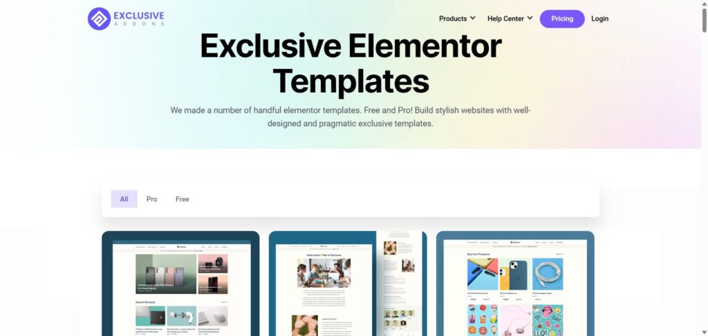 Exclusive-Elementor-Templates-Library