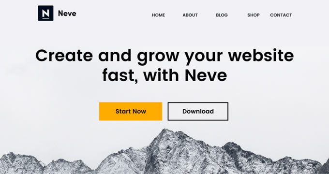 Neve wordpress theme
