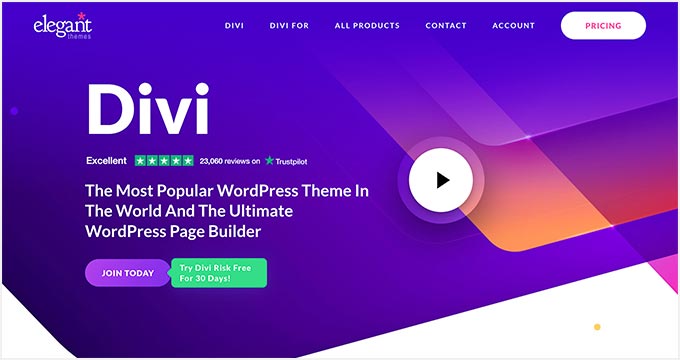 Divi by Elegant themes - wordpress theme