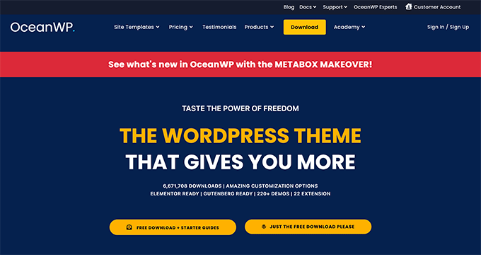 oceanwp - wordpress theme